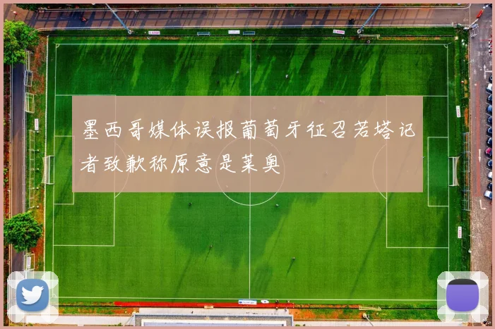 墨西哥媒体误报葡萄牙征召若塔记者致歉称原意是莱奥